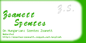 zsanett szentes business card